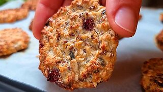 GUILT FREE COOKIES - Easy Recipe with Apple and Raisins in Just 5 Minutes