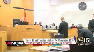 Trial date set for suspected serial street shooter