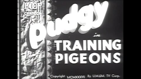"Training Pigeons" (1936 Original Black & White Cartoon)