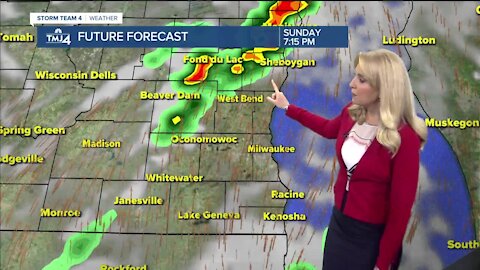 More flooding, possible severe thunderstorm Sunday evening