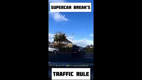 Supercar break’s traffic rule 😱