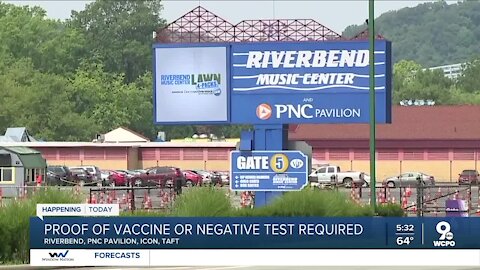 Concert venues requiring COVID vax or negative test