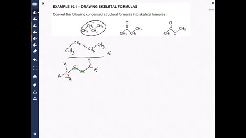 Drawing a Skeletal Formula from a Condensed Structural Formula Chemistry
