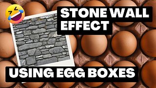 How to create stone walling from egg boxes.