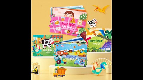 Sticker Quiet Book Puzzles Game Educational Toys Kids Repeatedly Busy Card Paste Matching