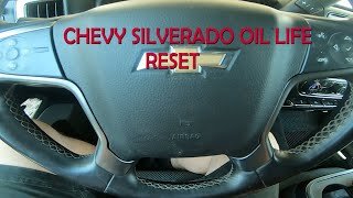 2015 oil reset chevy gmc silverado