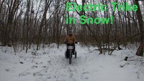 Electric Trike Snow Anywhere Trike Riding In Snow Fat Tire