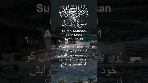 Surah Al Insan in Urdu Translation Ayat8to11#youtube#youtubeshorts#ytshorts#viral#shorts#quran#short