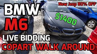 Giveaway Car Copart Walk Around BMW M6, Jeep 80% Off New, F150, Explorer ST Cheap Live Bidding
