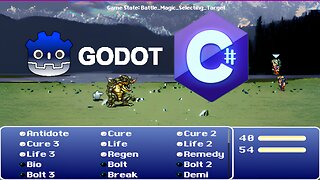 Godot 4 Final Fantasy 6 Working Battle UI [FF6 Battle System 4]