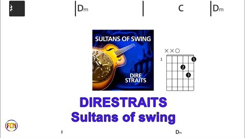 DIRESTRAITS Sultans of swing - (Chords & Lyrics like a Karaoke) HD