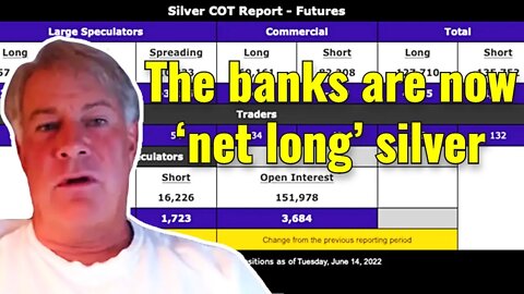 Dave Kranzler: The banks are now ‘net long’ silver
