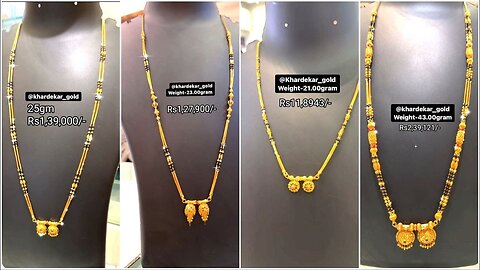 Buy online New collection of Hallmark Gold Mangalsutra Desig