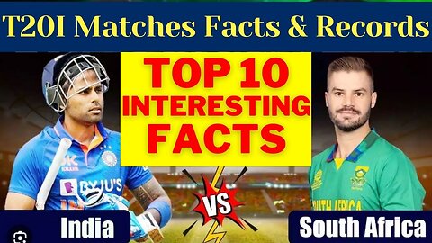 India vs South Africa | All Times T20 Matches FACTS & RECORDS | Most Runs Most Wickets | Top 10 List