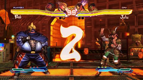 Street Fighter X Tekken: Bob (Alternate Costume) & Poison vs Julia & Jin - 2K 1440p