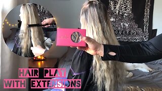 ASMR Hair Play with Hair Extensions!