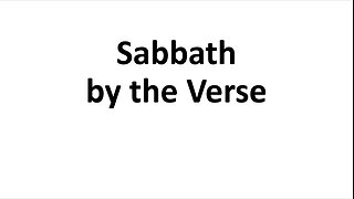 Sabbath by the Verse