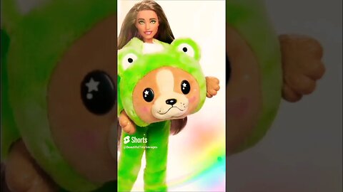 #Twinkle Shine X Green X Frog Bubbles X Barbie Puppy In Froggy Costume"Come See Barbie Cutie Reveal🐸