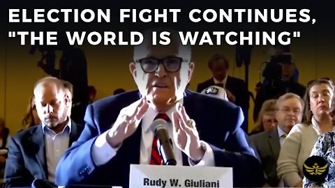 Election fight continues. Trump declares, "The World Is Watching"