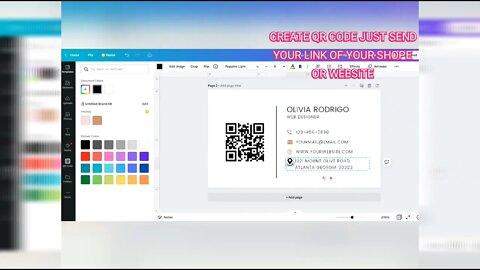 Create Professional Business Card with QR Code