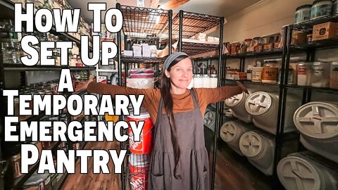 How To Set Up A Temporary Emergency Pantry | "NEW" Pantry Tour! | STOCK UP NOW!