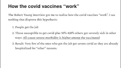 Covid vaccines remove the weak