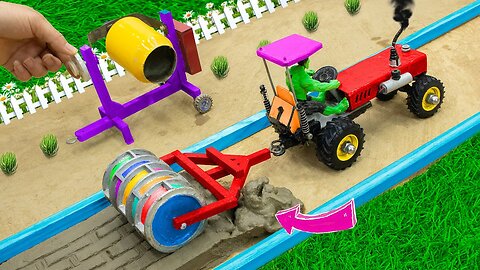 "Building Roads with Mini Tractor Magic | Kid-Friendly DIY Construction Adventure!"