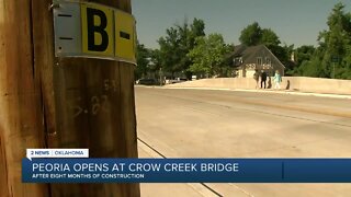 Tulsa reopens Crow Creek Bridge, clearing Brookside traffic