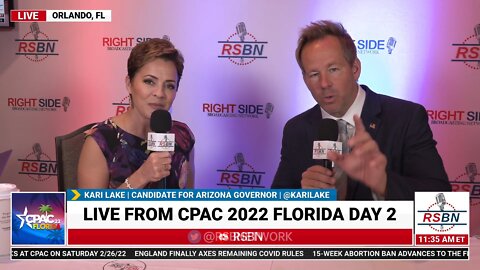 Arizona Governor Candidate Kari Lake Full Interview with RSBN's own Brian Glenn at CPAC 2022 in FL