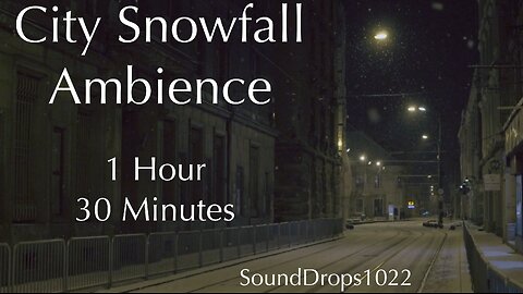 1 Hour 30 Minutes of City Snowfall - Tranquil Urban Snow