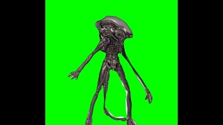 Dancing Alien from Aliens Movie Green Sreeen