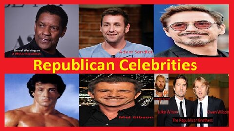 #RepublicanCelebrities - People you didn't know were Republicans - #Republicans #MovieStars