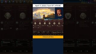 #oneturnadaychallenge #civ6 – Turn 97 - GREAT PEOPLE? #shorts