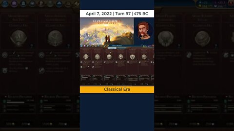 #oneturnadaychallenge #civ6 – Turn 97 - GREAT PEOPLE? #shorts