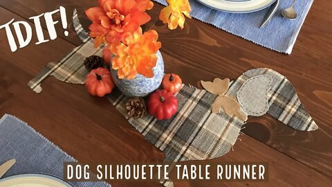 TDIF! No Sew Dog Silhouette Table Runner