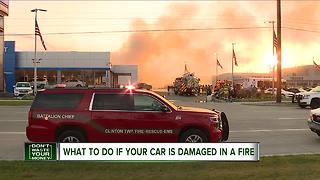 What to do if your car is damaged in a fire