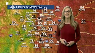 Sunday evening forecast: warmer tomorrow for Denver