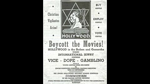 Hollywood is nothing but a Jewish sewer that spews Communist and Zionist brainwashing.
