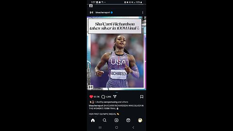 Shacarri Richardson won silver at women's 100m dash! 💀💔 #olympicsprinter
