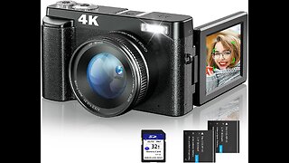 4K Digital Camera Autofocus UV Lens and Card 32G 48 MP Vlogging Camera, Link in discription