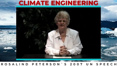 Rosalind Peterson’s 2007 UN Speech (Climate Engineering)