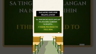 Lesson #21 Tagalog English Translation Daily use English vocabulary #englishtranslation #educational