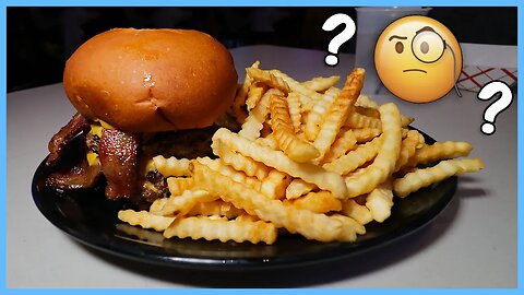 Hopper's BELT BUSTER Bacon Cheeseburger And Fries Challenge!