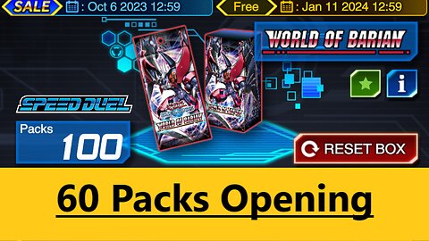 Duel Links: World of Barian 60 Packs Opening