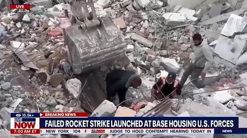 Israel Hamas war failed rocket attack on US army forces.