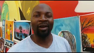 SOUTH AFRICA - Johannesburg - Africa Day - Sculptor Idriss Kalonga (Video) (vpt)