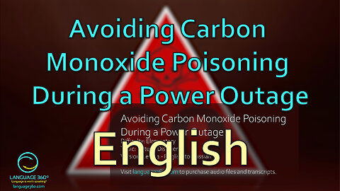 Avoiding Carbon Monoxide Poisoning During a Power Outage: English