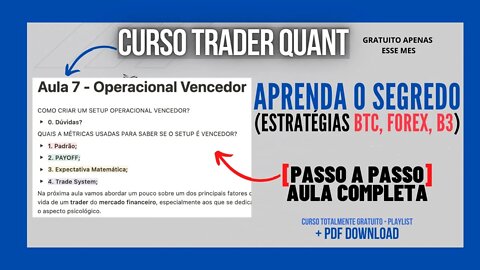 ✅Aula 05 | Como Criar um SETUP LUCRATIVO e VENCEDOR? | pt2