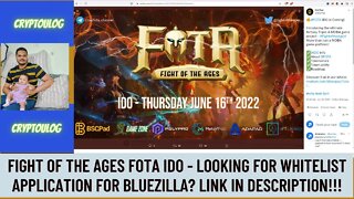 Fight Of The Ages FOTA IDO - Bscpad, Gamezone, Nftlaunch, Adapad, Metavpad? How To Whitelist?