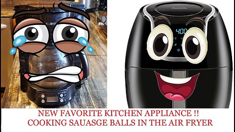 Cooking Sausage Balls in our new favorite kitchen appliance